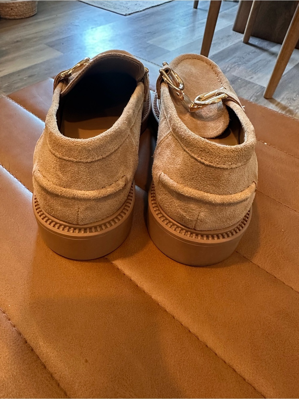 Steve Madden Tan Suede Karmine Loafers - Picture 6 of 7